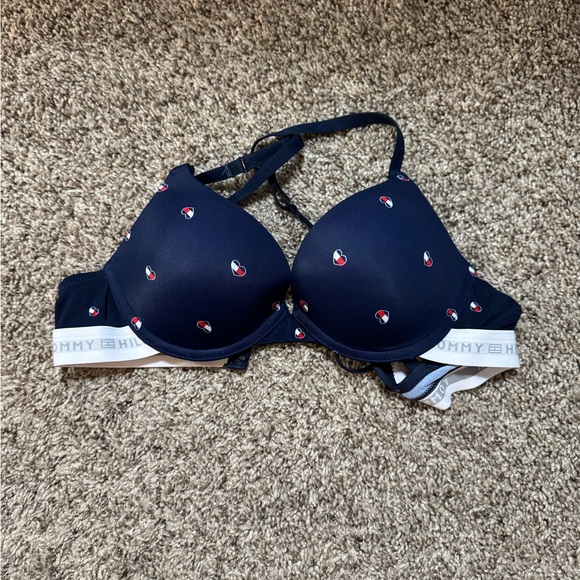 Tommy Hilfiger Navy Bra with Red and White Accents - Picture 1 of 4